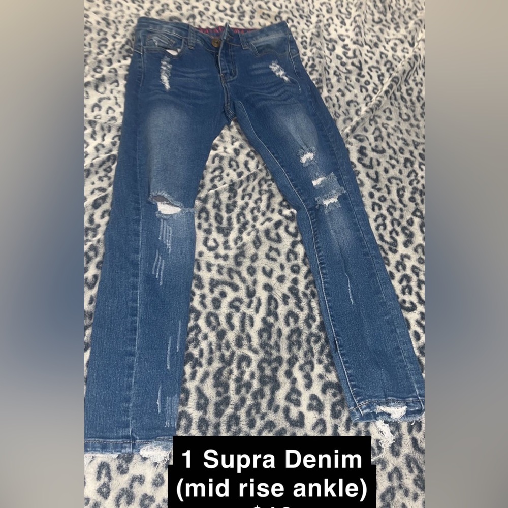 Supra denim mid-rise ankle size 1